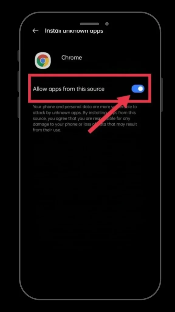 Allow from this source setting